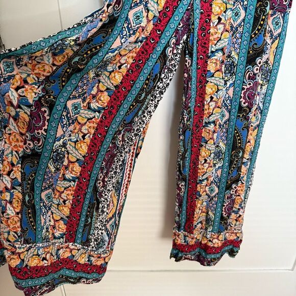 Anthropologie Calais Jumpsuit Romper Sz S Sleeveless Wide Leg Colorful Boho Fest - Picture 4 of 16